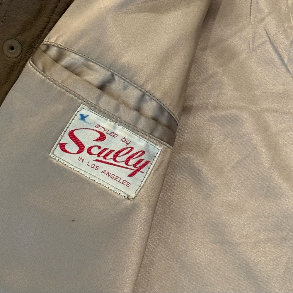 vintage 70s scully men’s leather jacket shirt brown western size 40 medium - Picture 4 of 11
